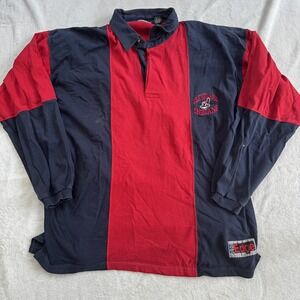 Vintage‎ Cleveland Indians Shirt Mens Large Red Navy MLB Baseball Pro Edge 90s
